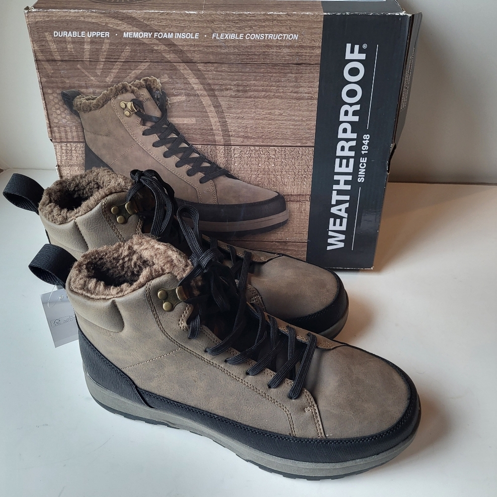 Weatherproof Men's Tan Lace-Up Boots - Picture 2 of 5